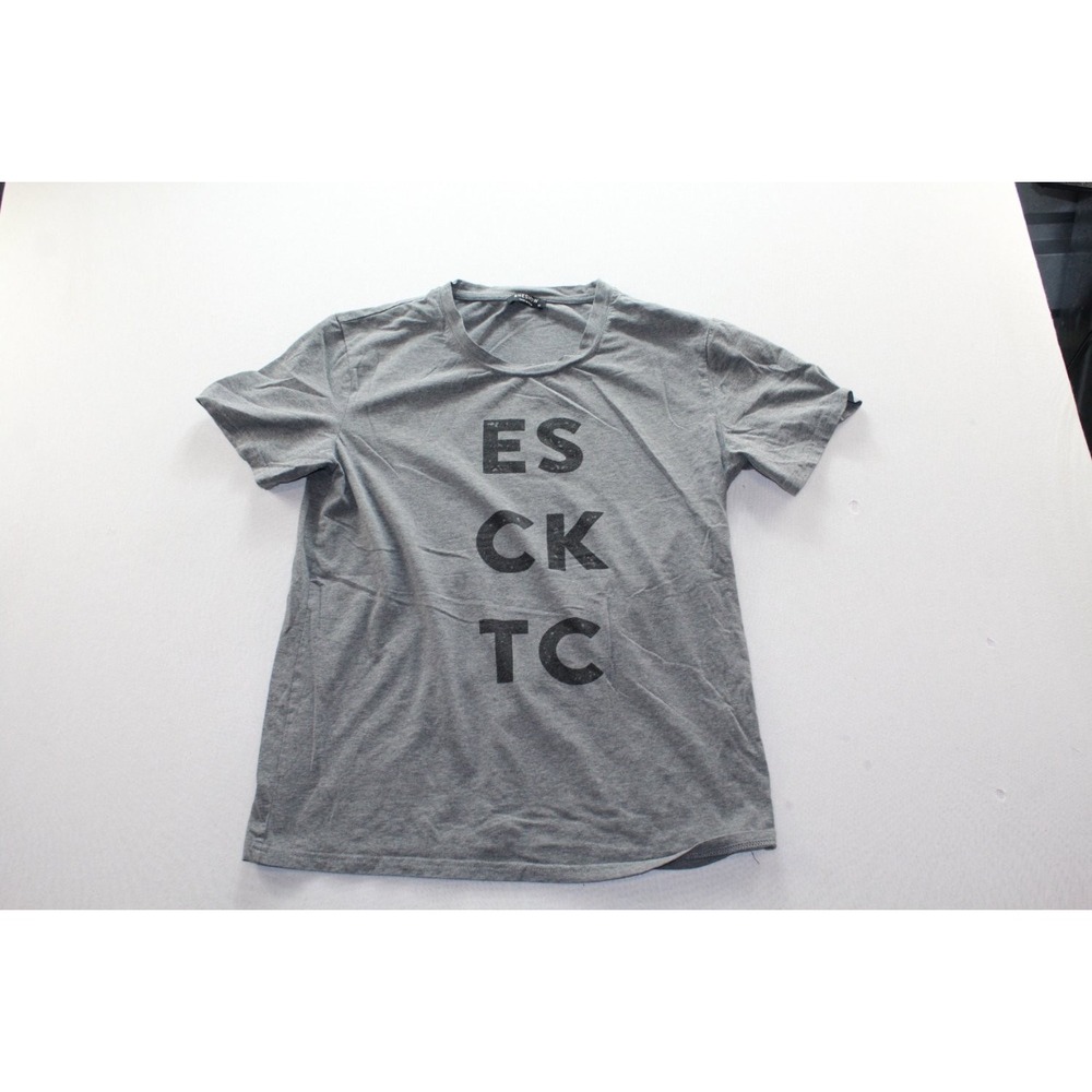 Sheshow ES CK TC T-Shirt Mens Medium Gray Crew Neck Short Sleeve
